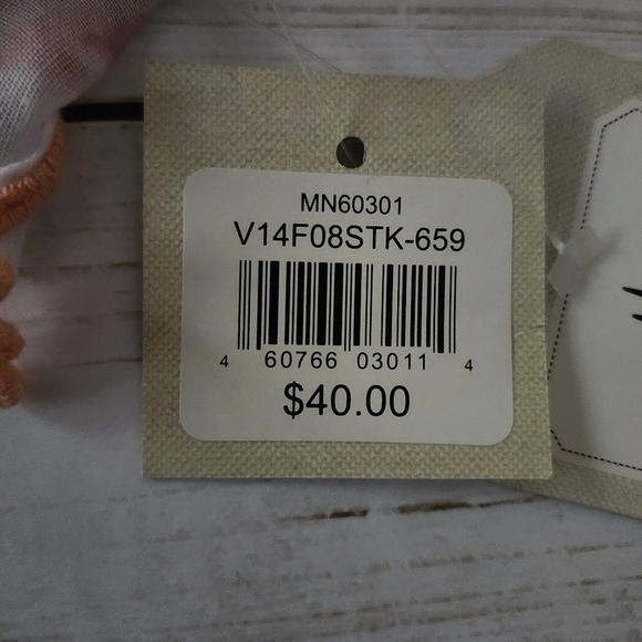 Vera Neumann Floral Sheer Shawl/Scarf with Tassel Trim - Picture 8 of 9